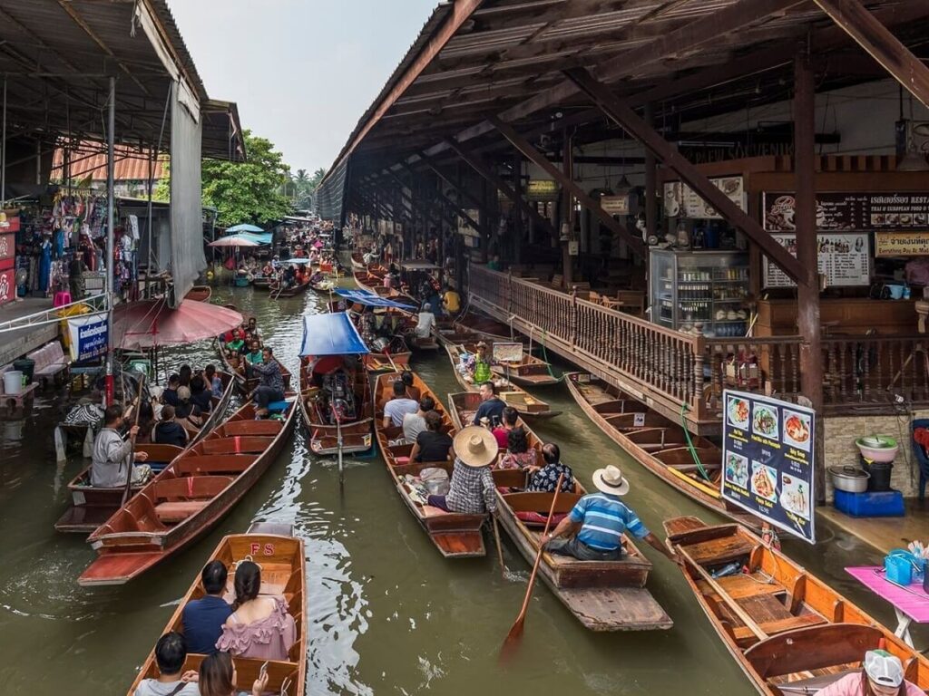 Damnoen Saduak Floating Market Bangkok Thailand
