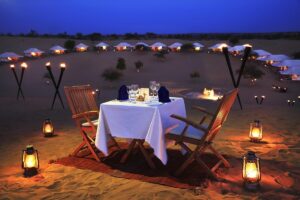 Dinner on the Dunes in Jaisalmer Rajasthan