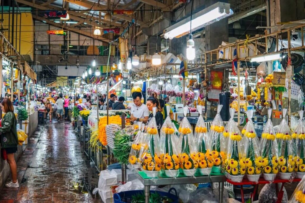 Pak Klong Talad Flower Markets Bangkok Thailand