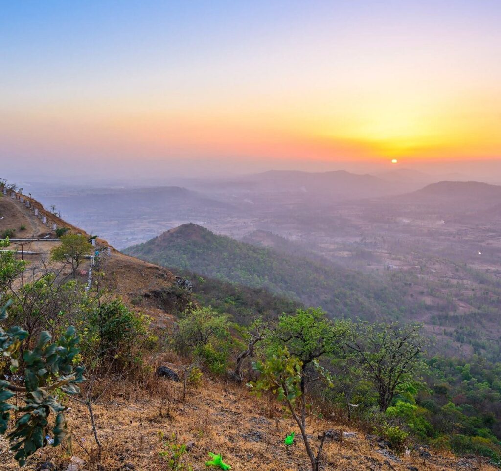 Sunset view at Sunset Point Saputara Gujarat