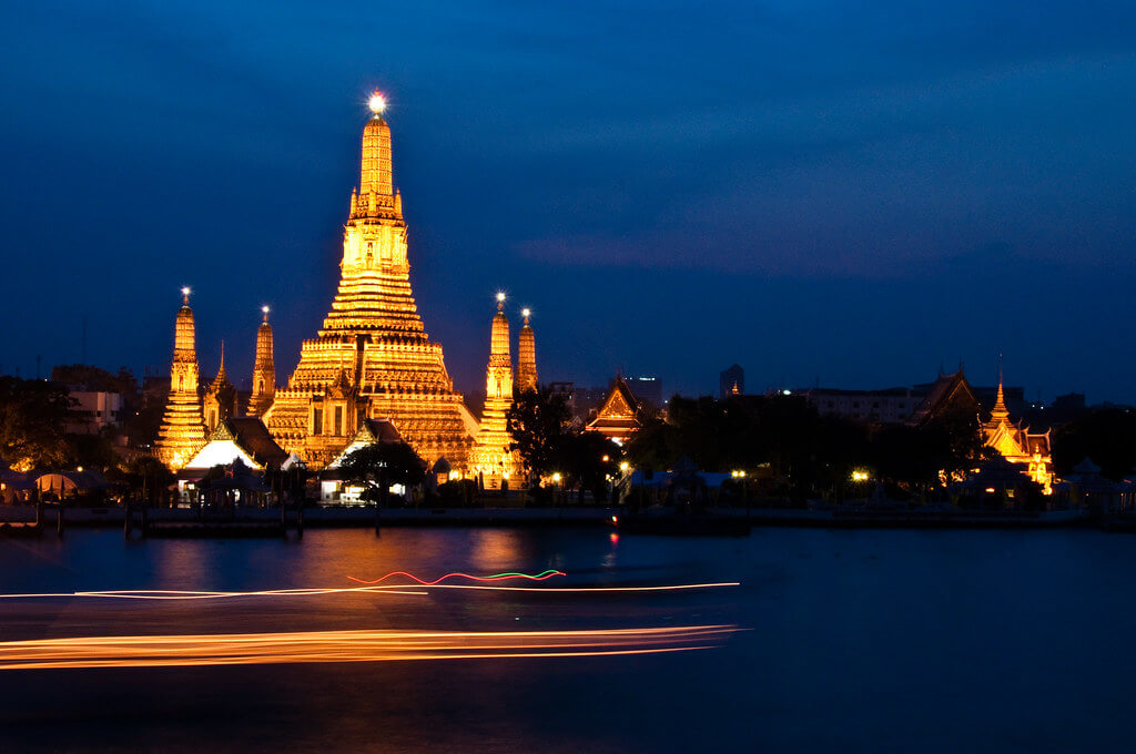 Wat Arun by Night Bangkok Thailand