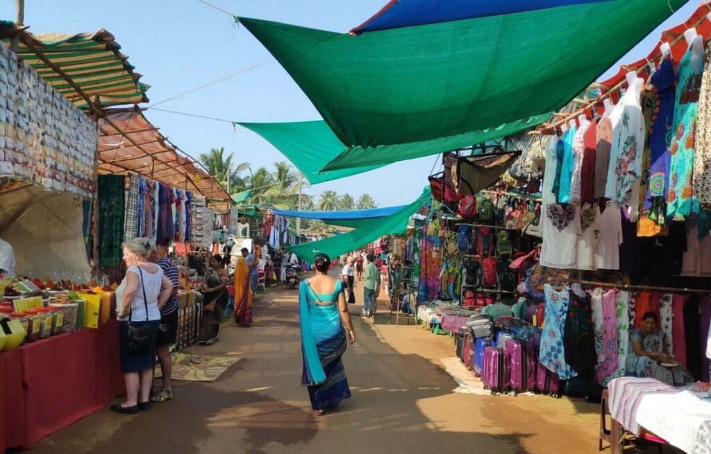 Anjuna flea market Goa