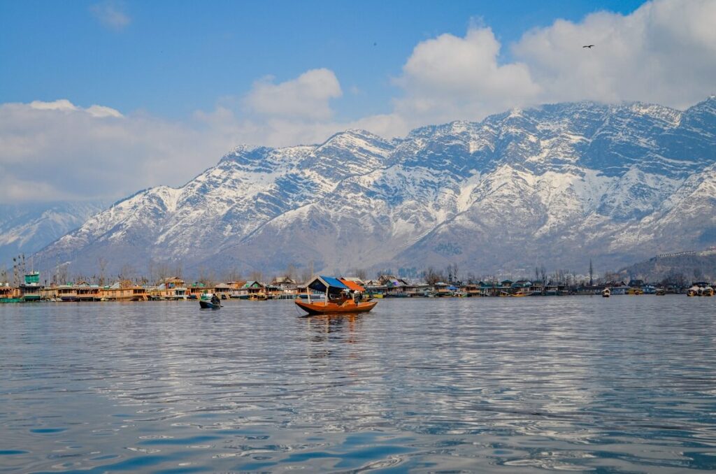 Snow Dal Lake Srinagar Kashmir