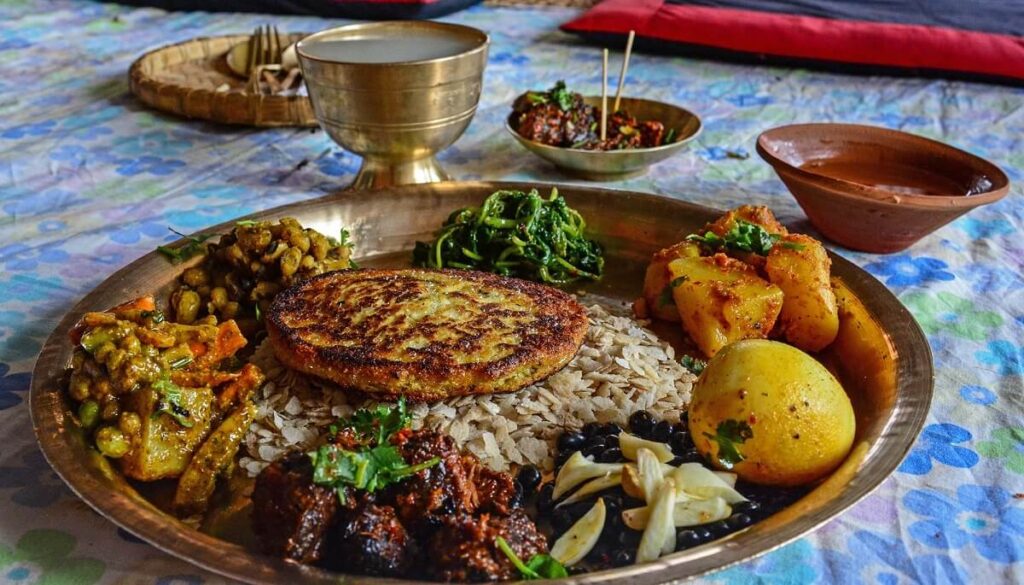 Newari dishes Local Cuisine Dhulikhel Nepal