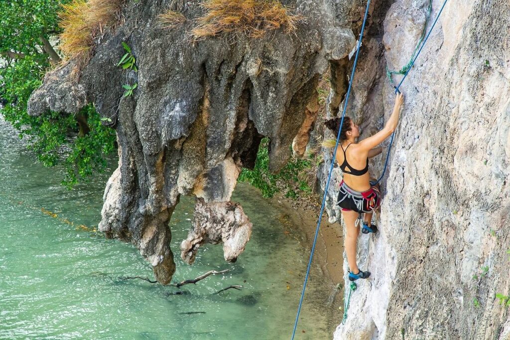 Rock Climbing in Railay Beach Thailand