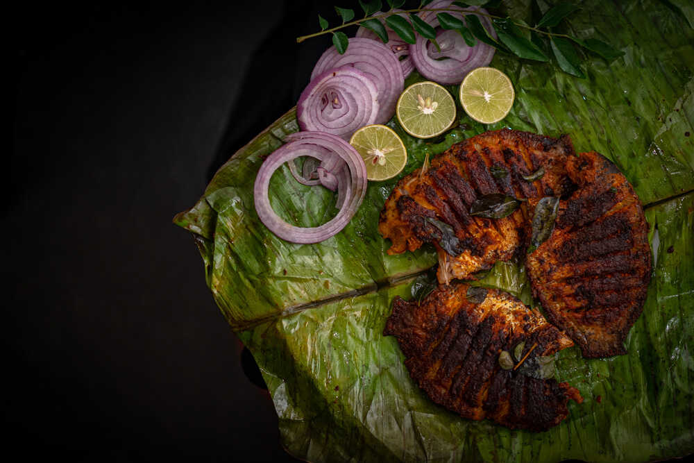 Traditional Kerala meal at Gavi