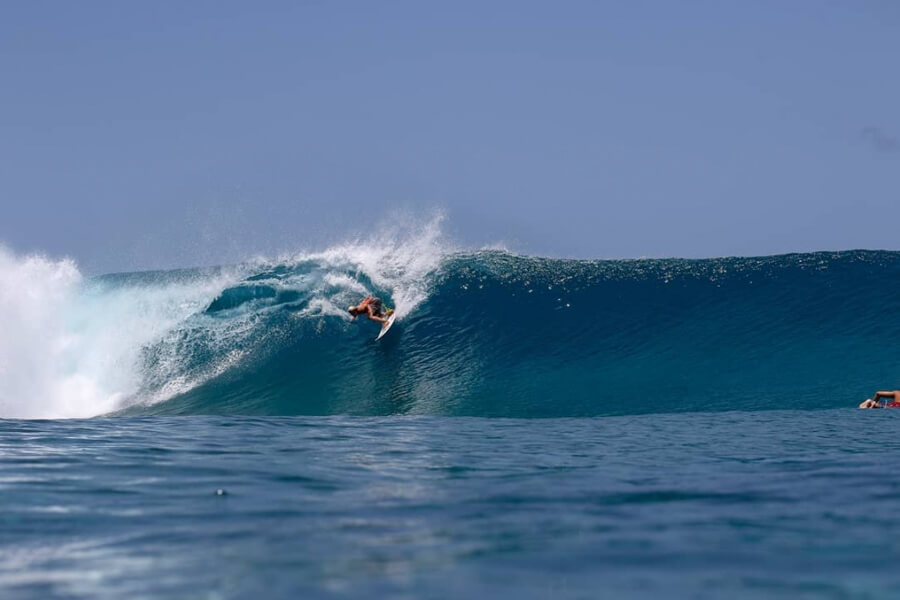 Surfing in Maldives