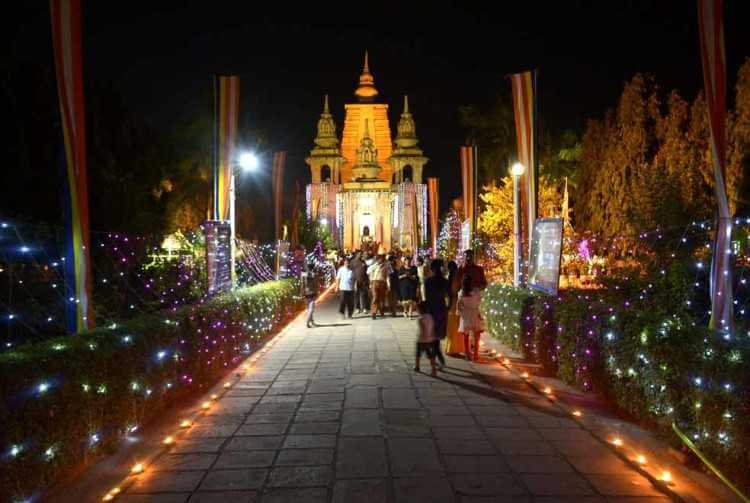 Festivals Celebrate in Japanese Temple, Sarnath
