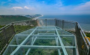 55-Metre Glass Bridge with Spectacular Sea and Mountain Views