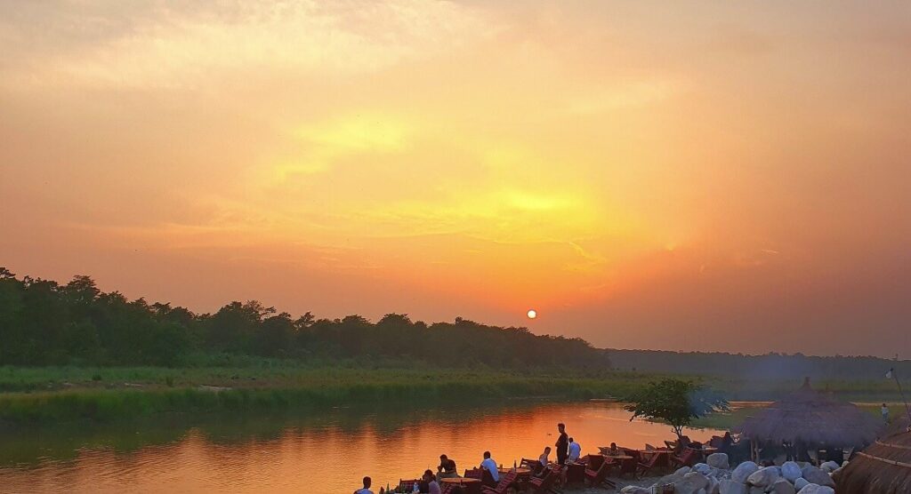 Sunset Views on the Grasslands Chitwan