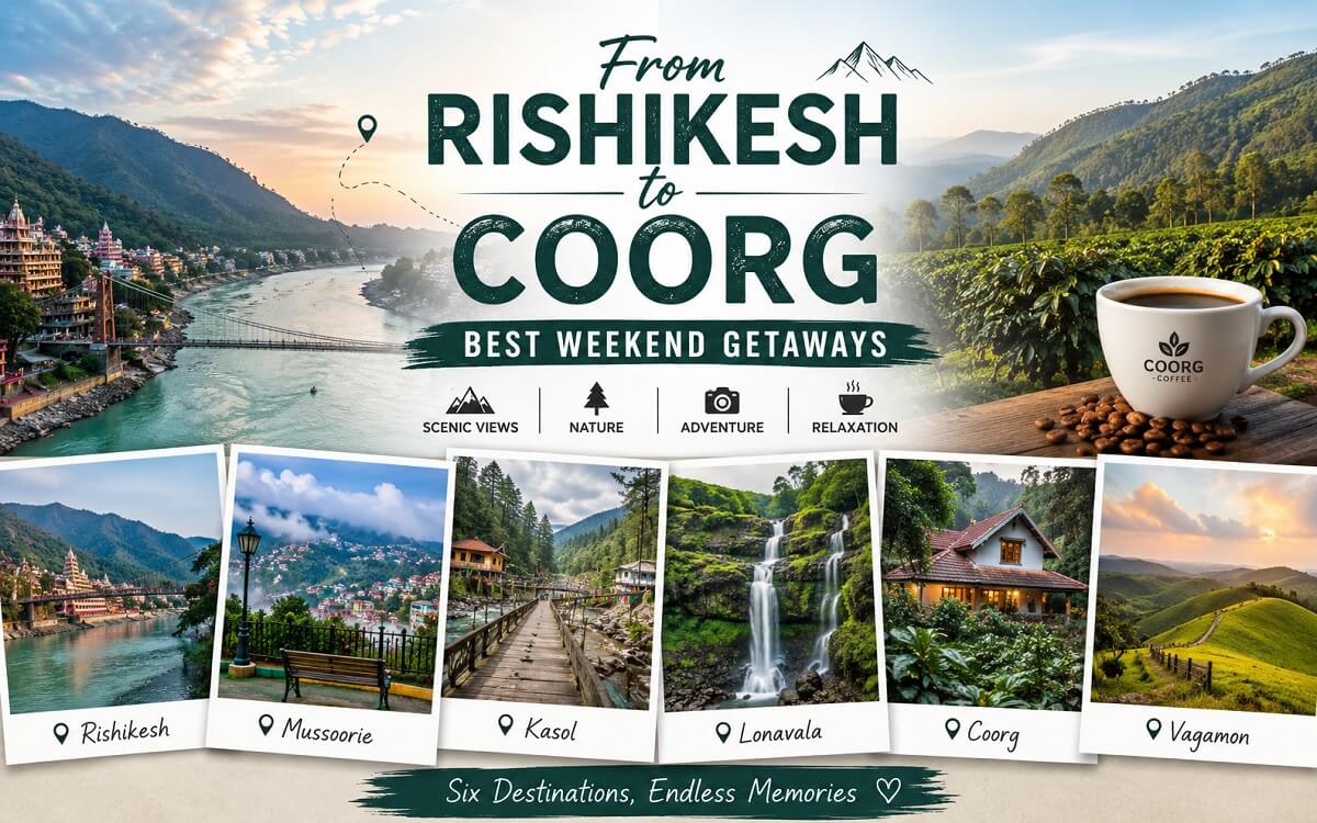 Common Weekend 6 Best Weekend Getaways from Rishikesh to Coorg