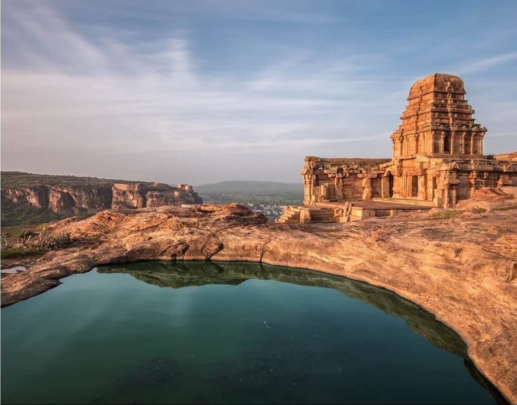 Badami Red Cliffs and Rock-Cut Cave Temples