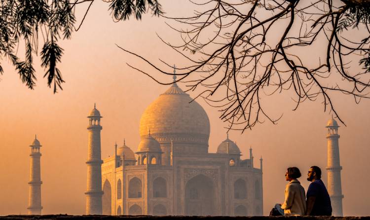 Visit to Taj Mahal during 7 Days Golden Triangle Tour India with Tusk Travel.