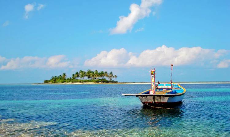 Lakshadweep tropical island with vibrant marine life