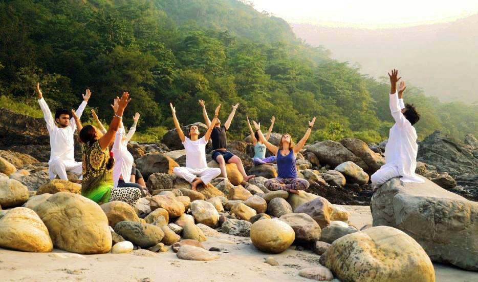 Taking part in a yoga retreat in Kerala