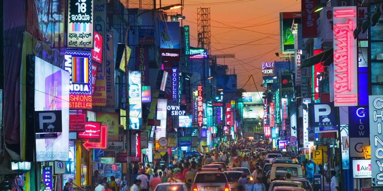 Commercial Street – popular place to visit in Bangalore