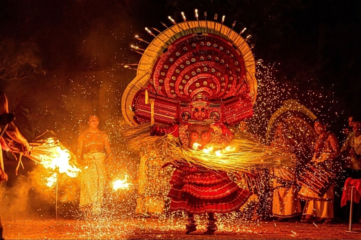 Theyyam fire and night photography North Kerala