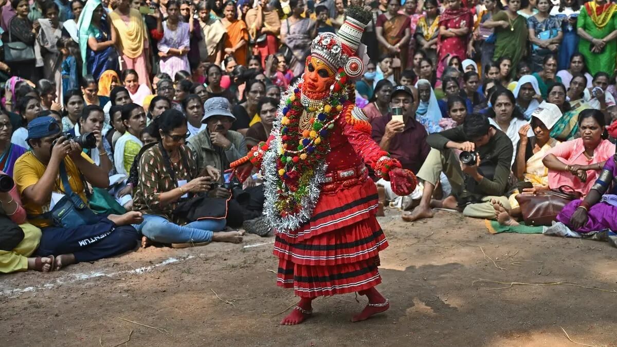 Final Theyyam cultural photography session Kasaragod